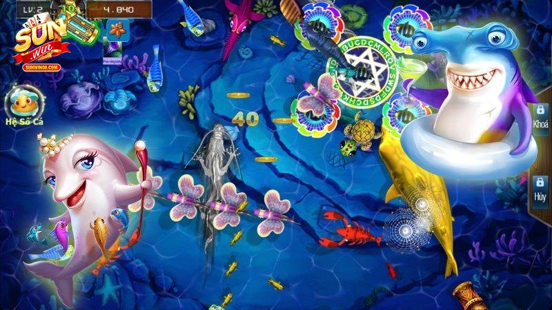 Những loại vũ khí và kích thước cá trong game